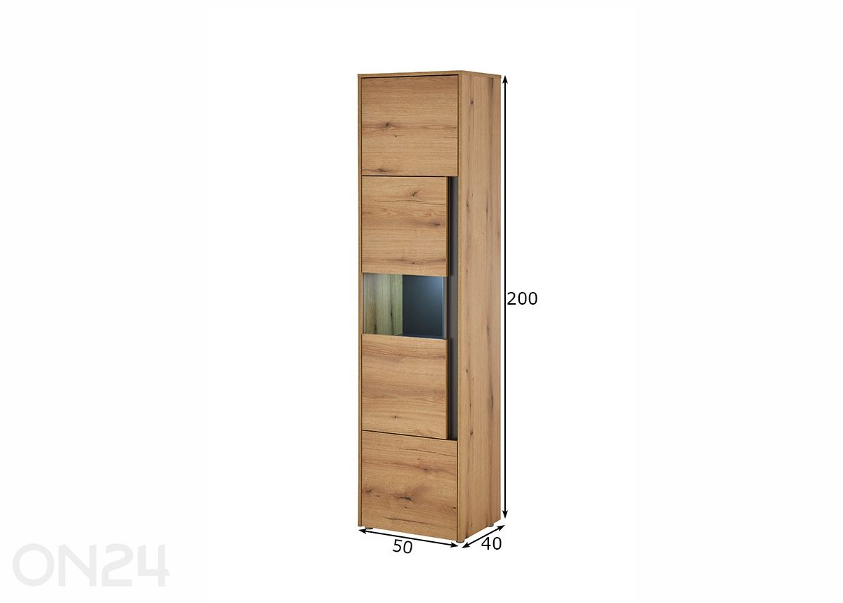 Vitriinkapp City 200 cm suurendatud mõõdud