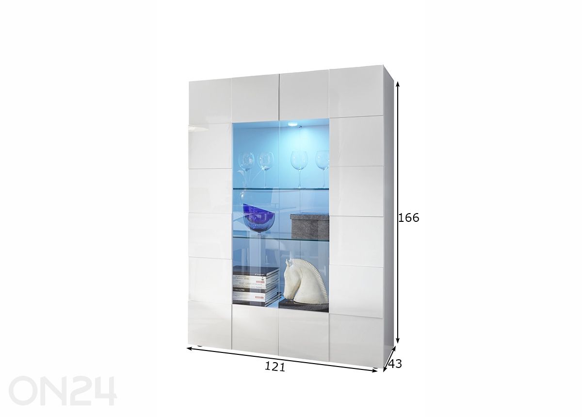 Vitriinkapp Dama suurendatud mõõdud