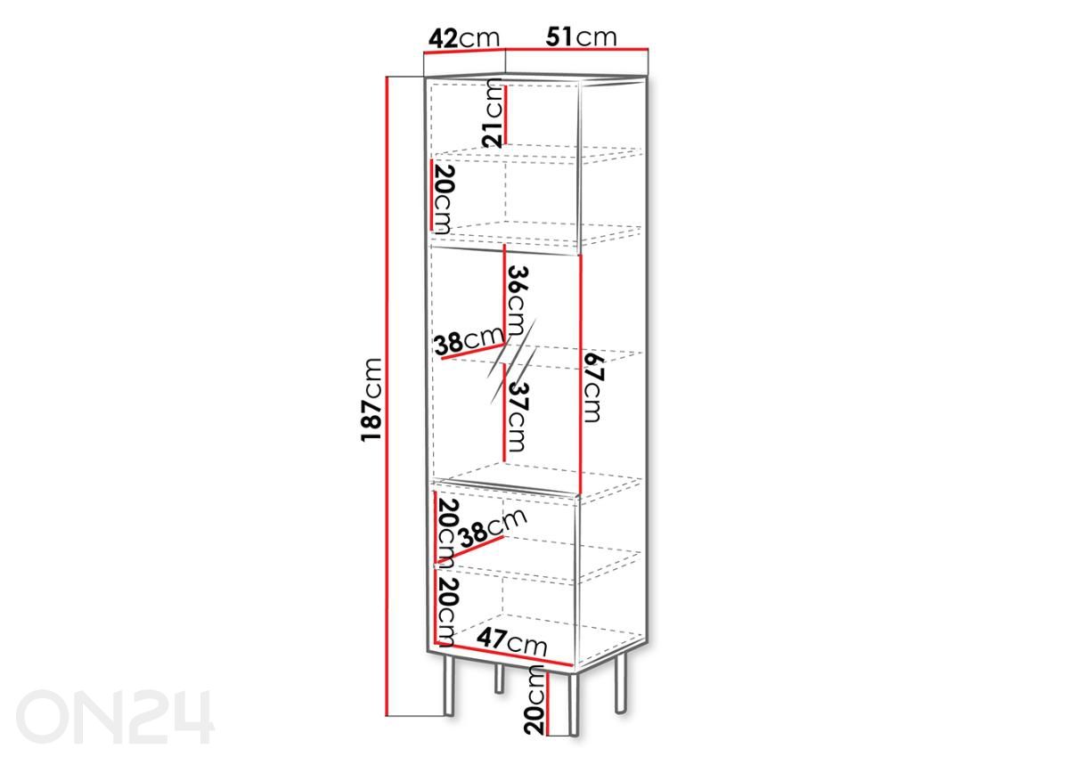 Vitriinkapp Deco suurendatud mõõdud