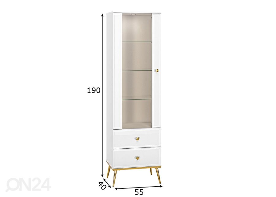 Vitriinkapp Gloss 55 cm suurendatud mõõdud