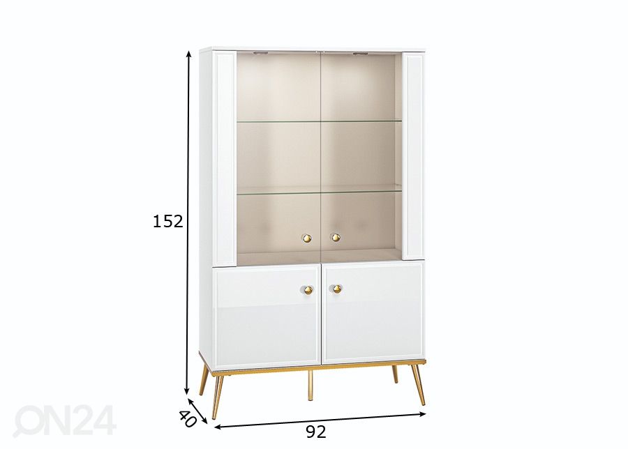 Vitriinkapp Gloss 92 cm suurendatud mõõdud