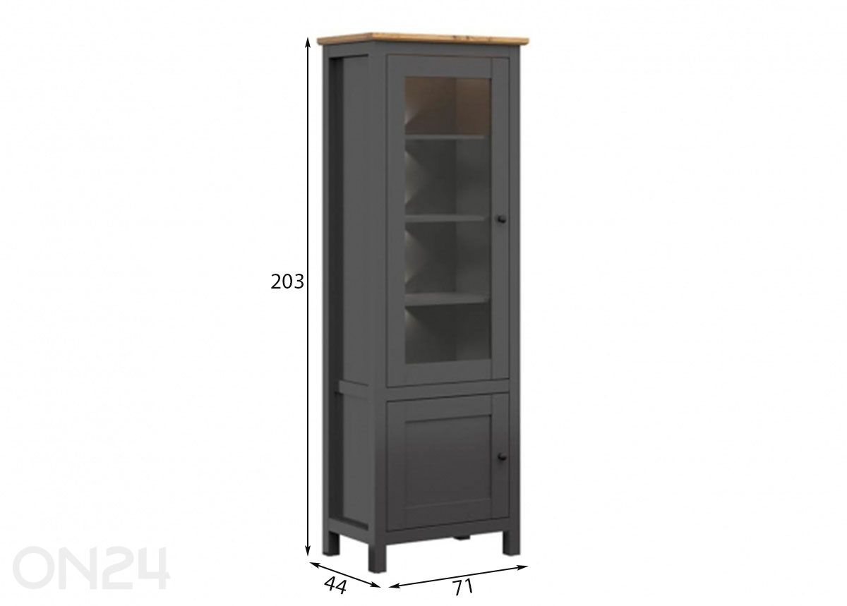 Vitriinkapp Hesen suurendatud mõõdud