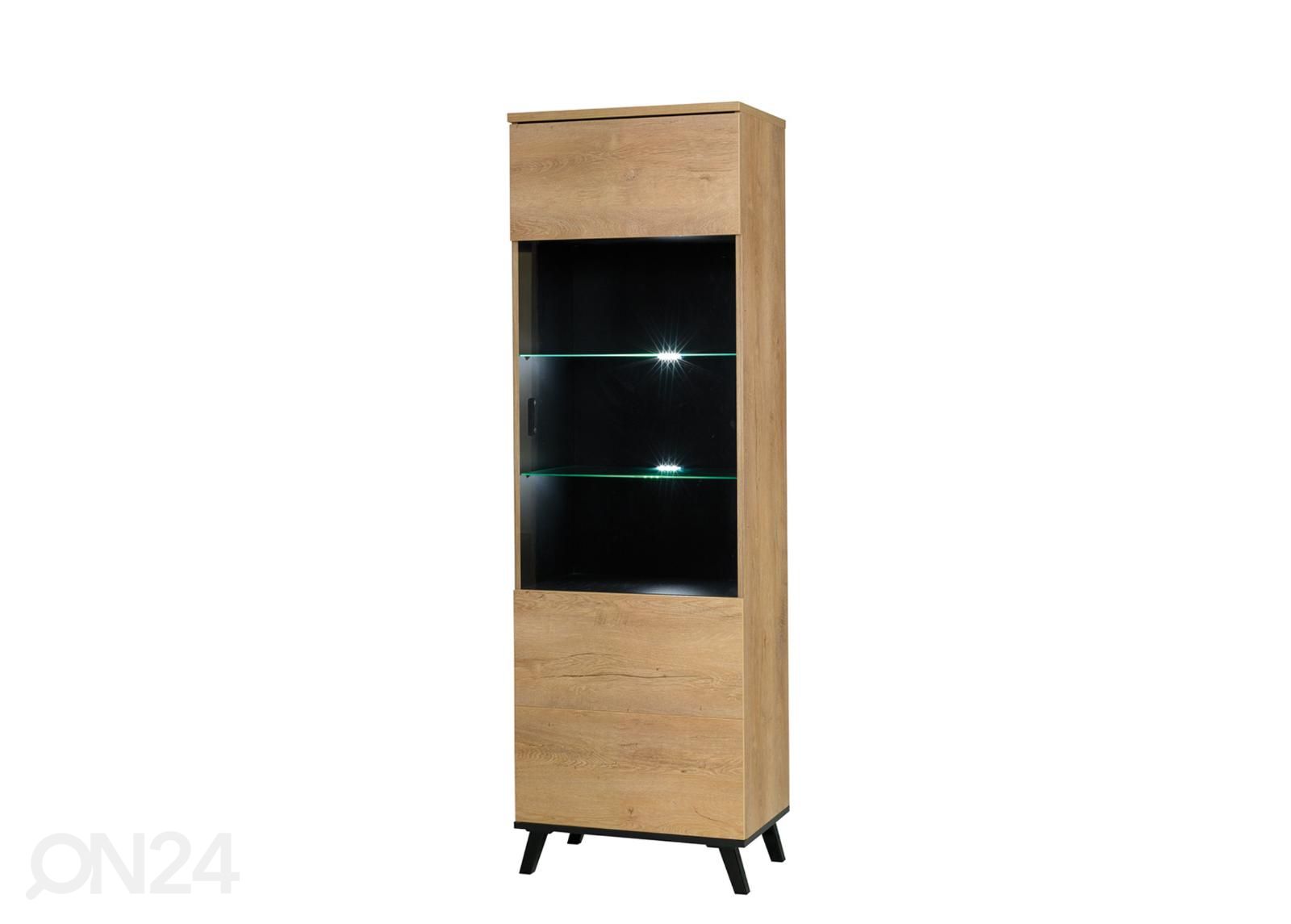 Vitriinkapp + LED valgustus suurendatud