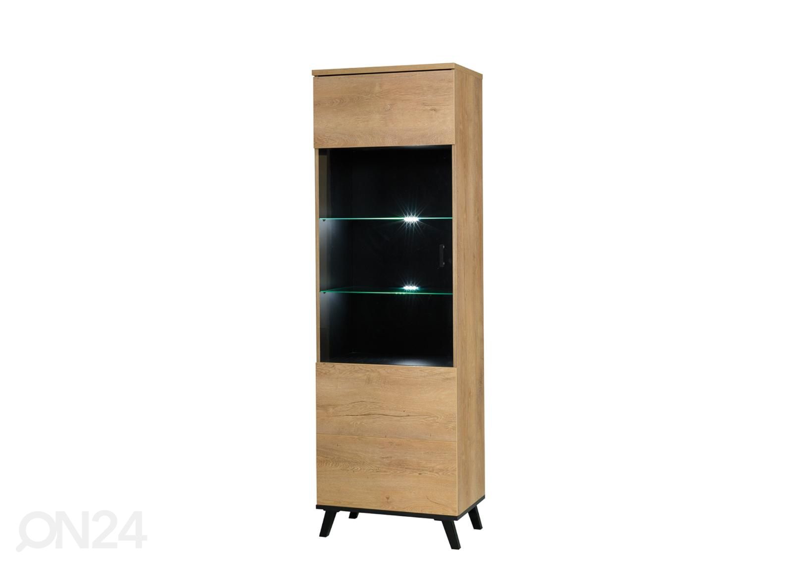 Vitriinkapp + LED valgustus suurendatud