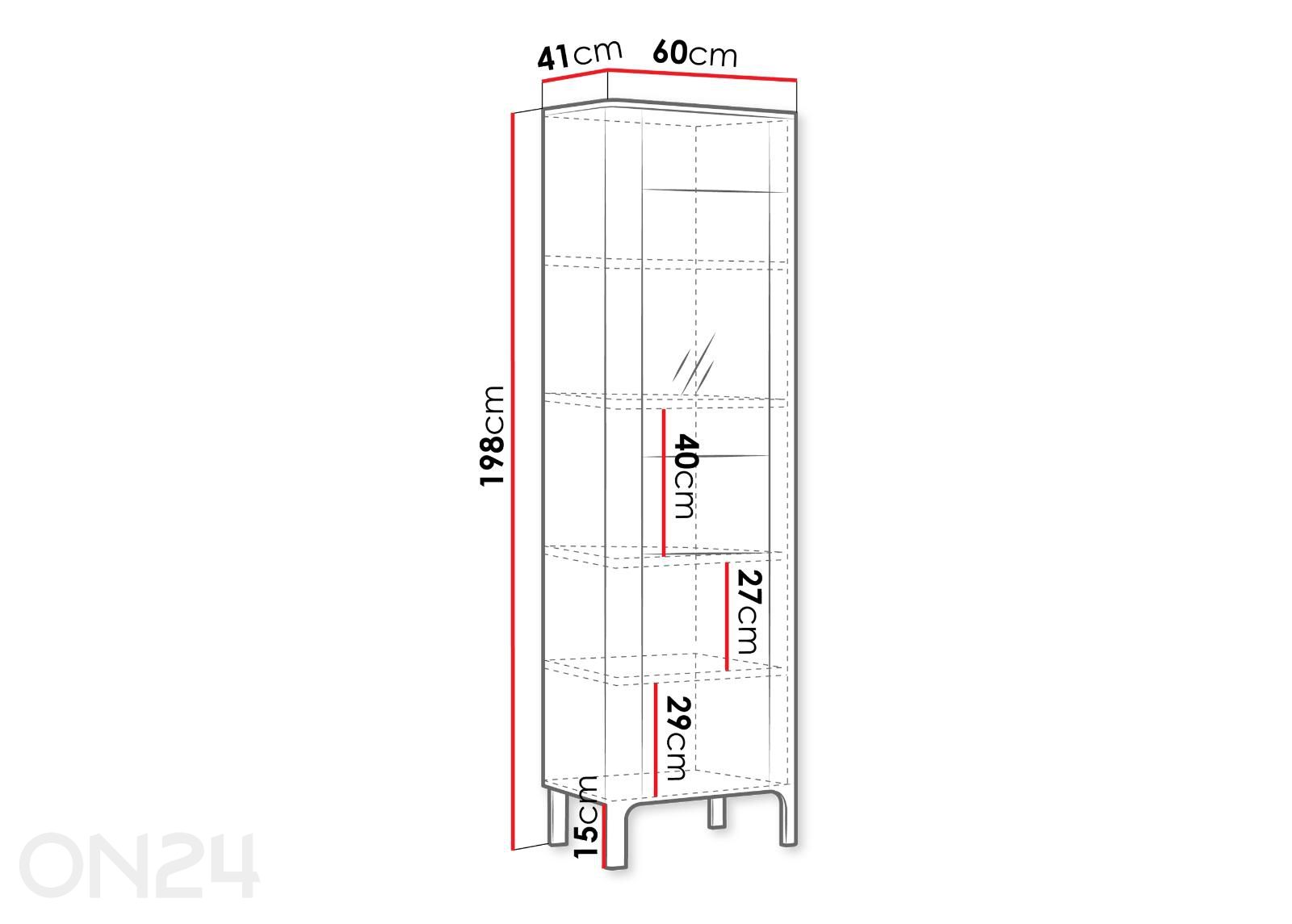 Vitriinkapp Malumi + LED suurendatud mõõdud