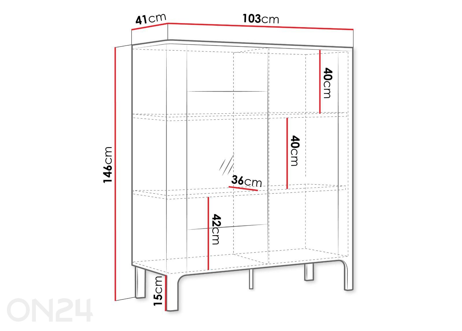 Vitriinkapp Malumi + LED suurendatud mõõdud