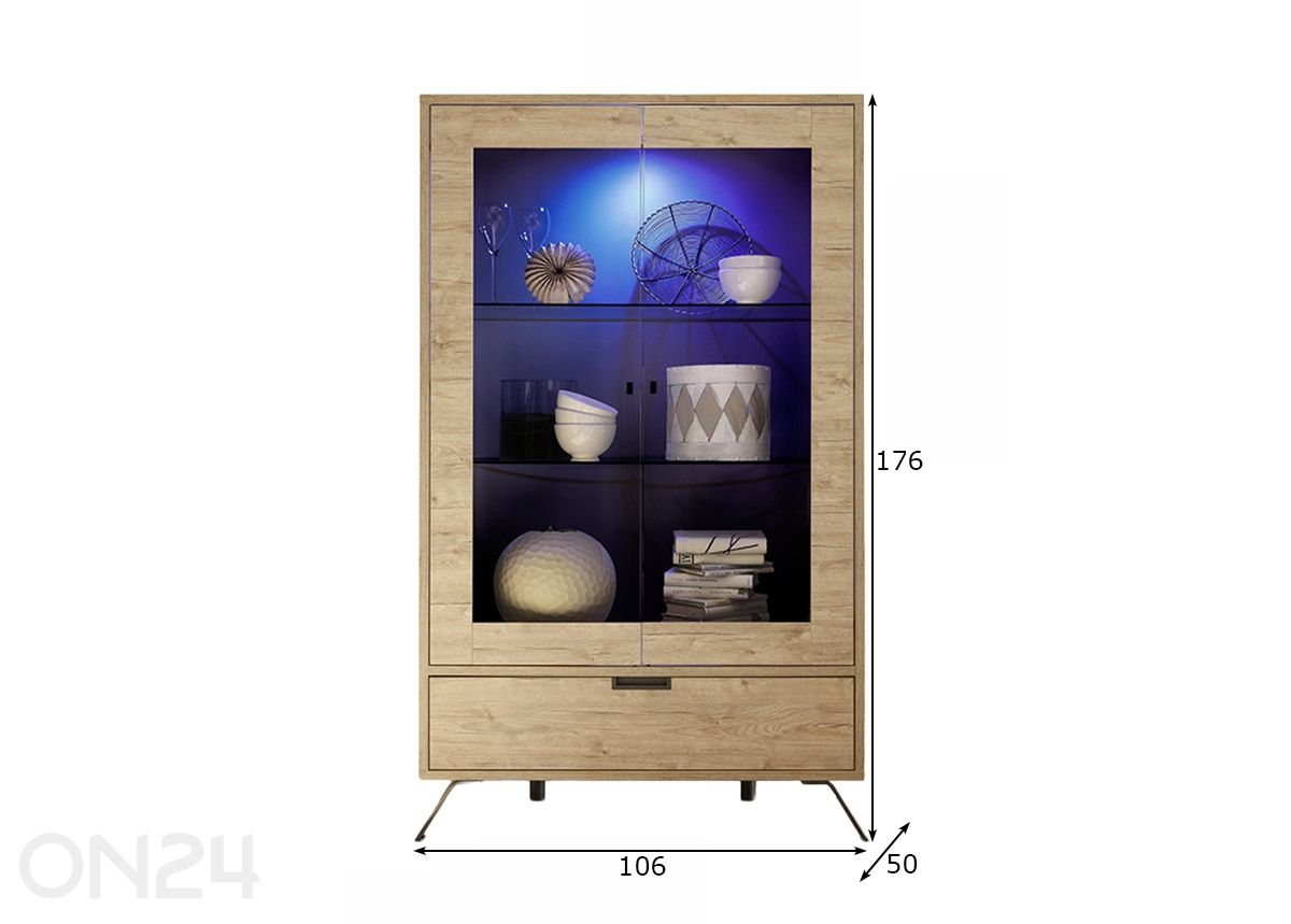 Vitriinkapp Palma suurendatud mõõdud