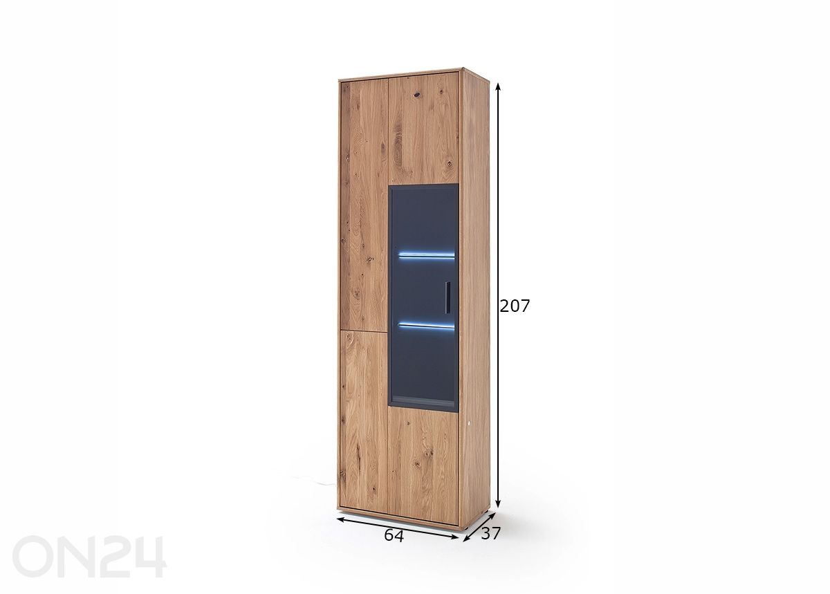 Vitriinkapp Portland 64 cm suurendatud mõõdud