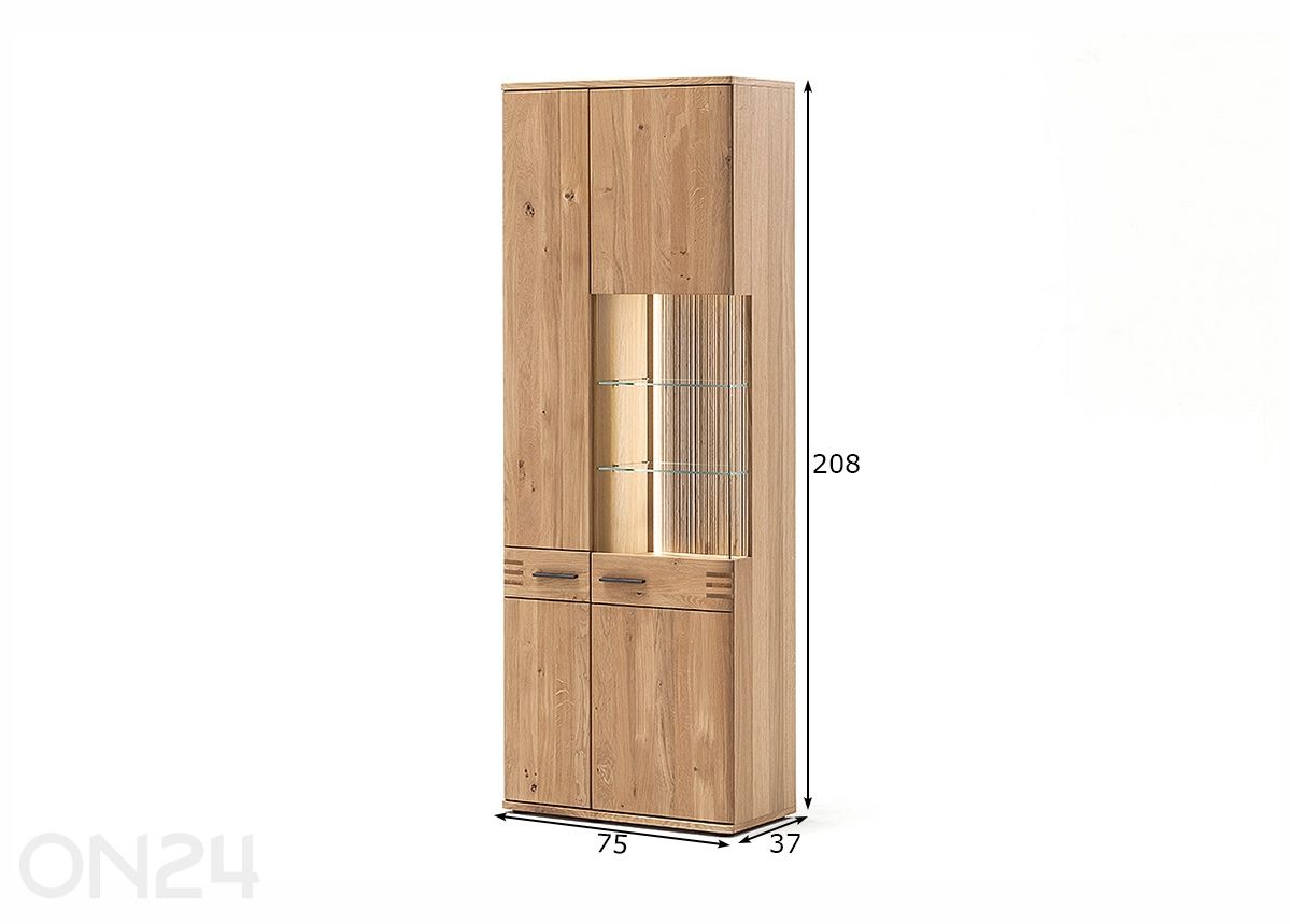 Vitriinkapp Salvador 75 cm suurendatud mõõdud