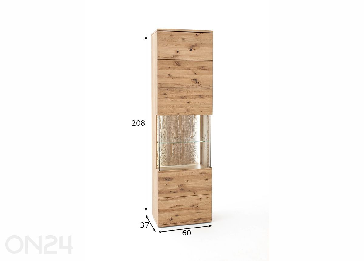 Vitriinkapp Santori 60 cm suurendatud mõõdud