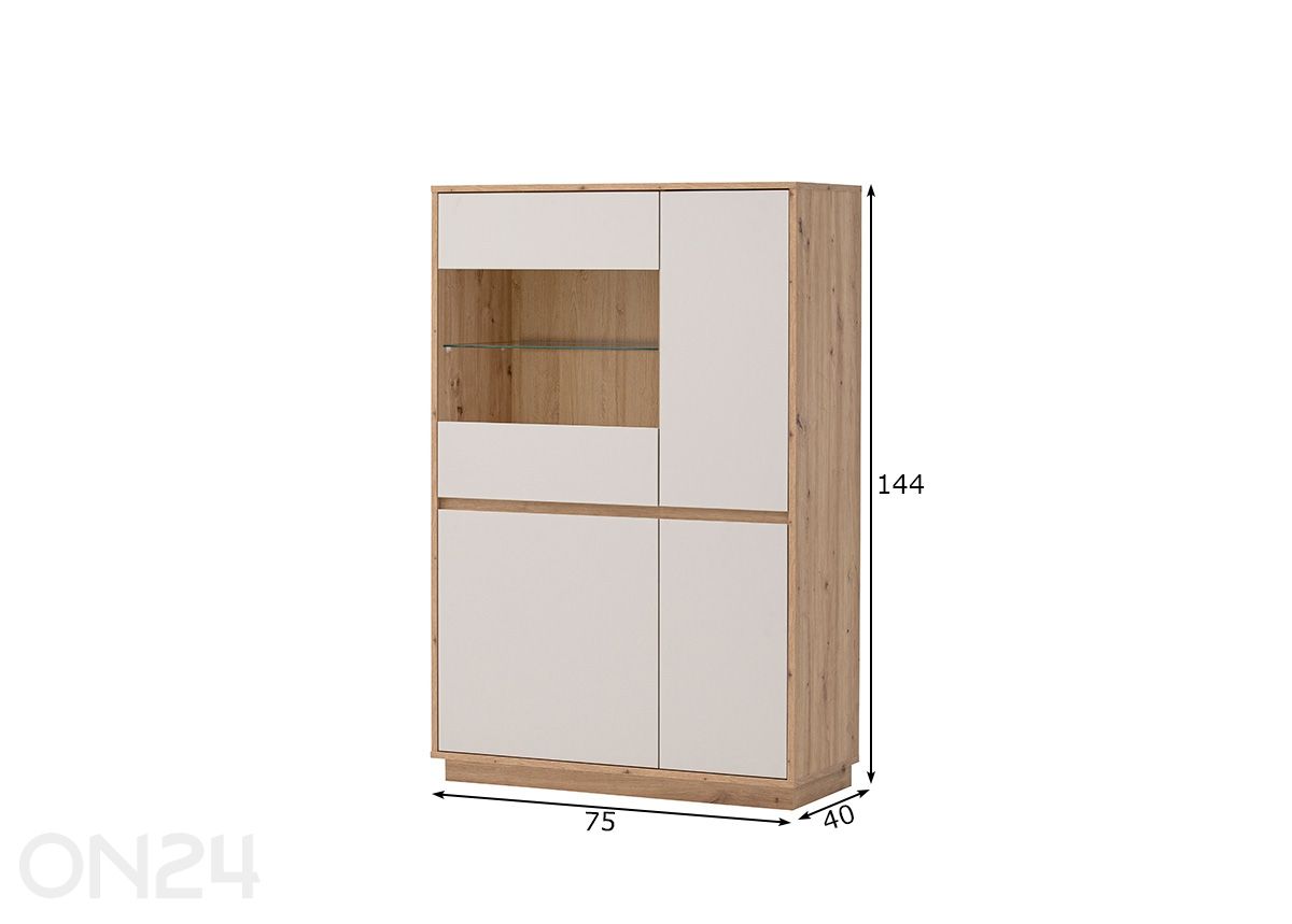 Vitriinkapp Sonora suurendatud mõõdud