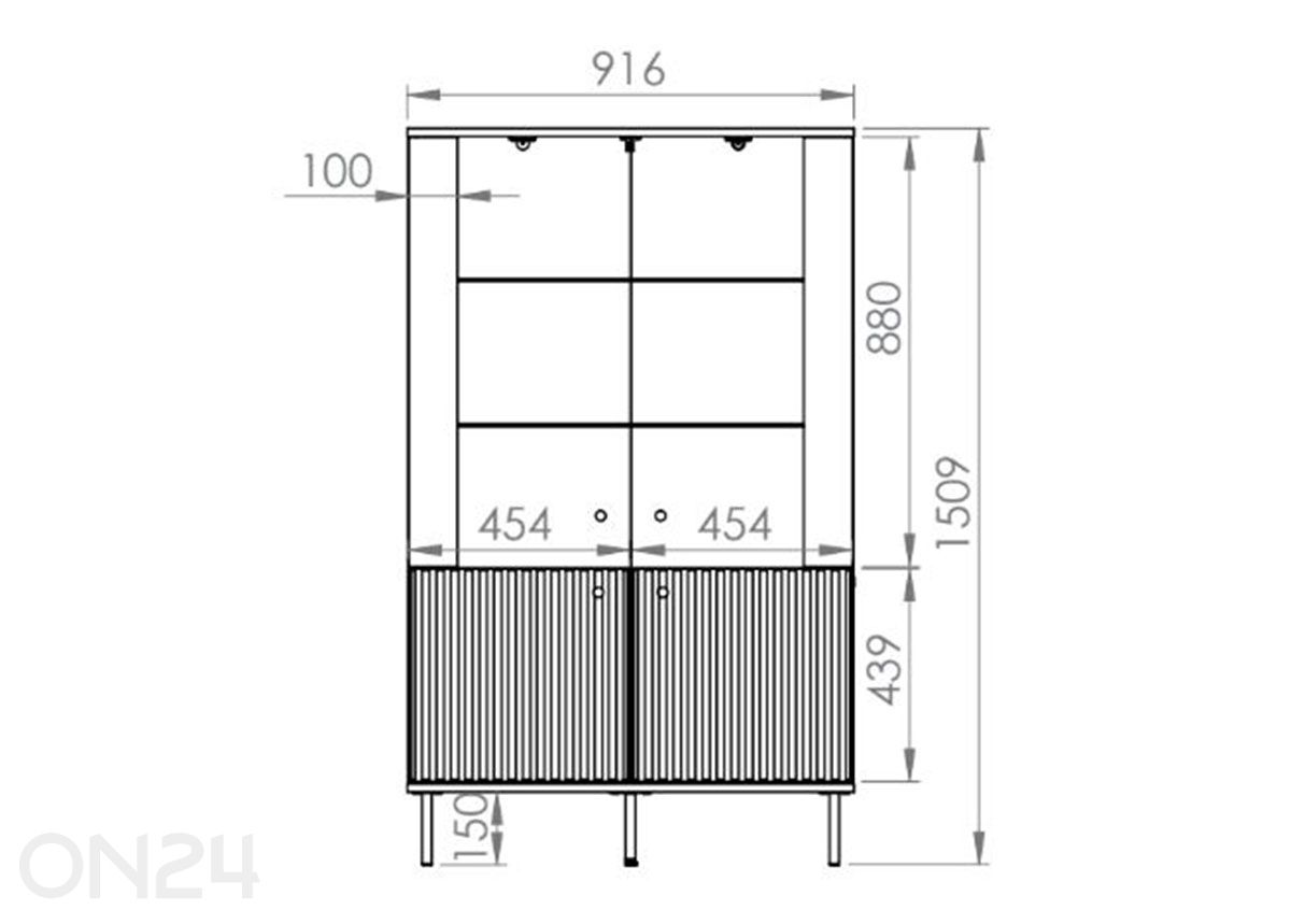 Vitriinkapp Sophie suurendatud mõõdud