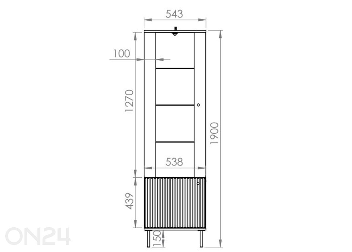 Vitriinkapp Sophie suurendatud mõõdud