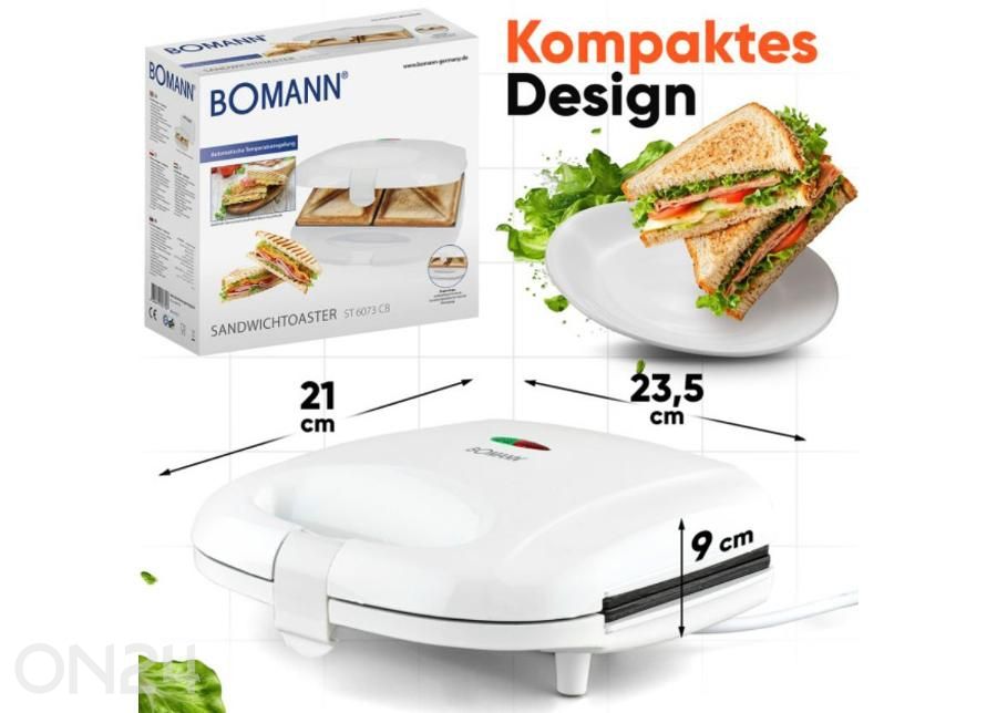 Võileivagrill Bomann ST6073CB suurendatud mõõdud