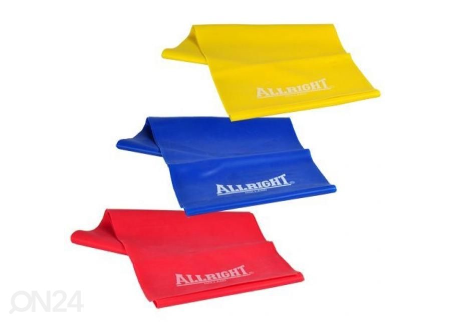Võimlemiskumm Pilates Allright 120x15x0,45 cm punane suurendatud