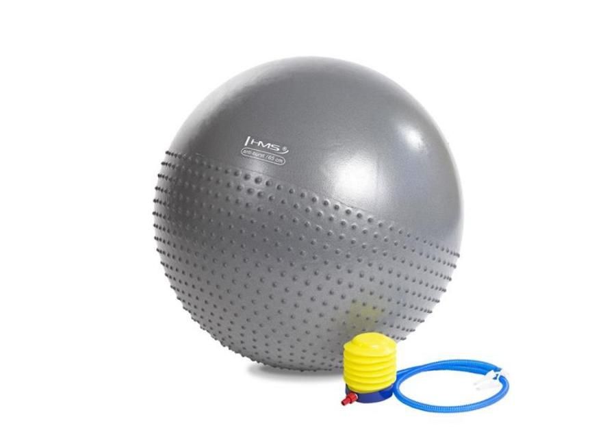 Võimlesmipall/massažipall HMS YB03 65cm hall suurendatud