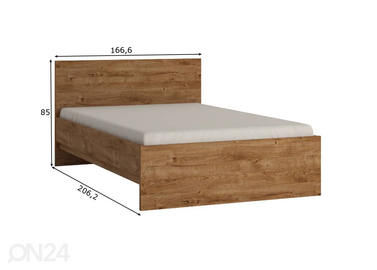 Voodi Fribo 160x200 cm suurendatud mõõdud
