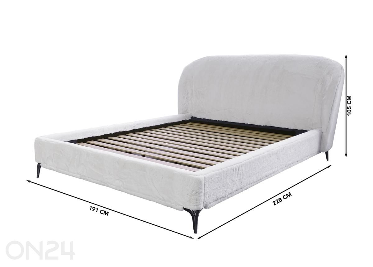 Voodi Grace 160×200 cm suurendatud mõõdud