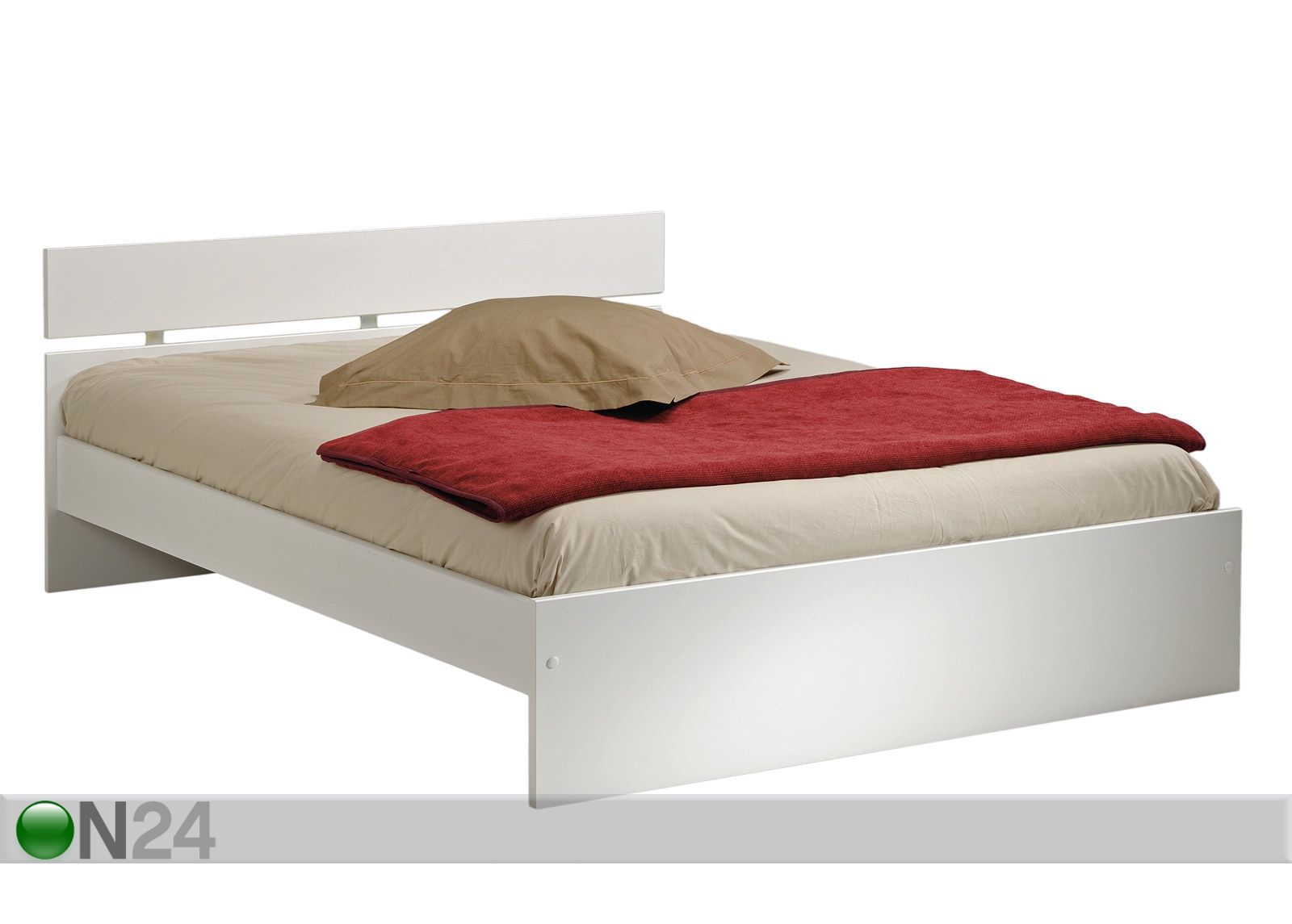 Voodi Initial 160x200 cm valge suurendatud