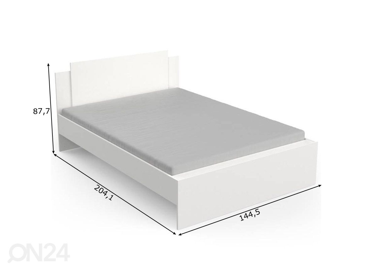 Voodi Life 140x190/200 cm suurendatud mõõdud