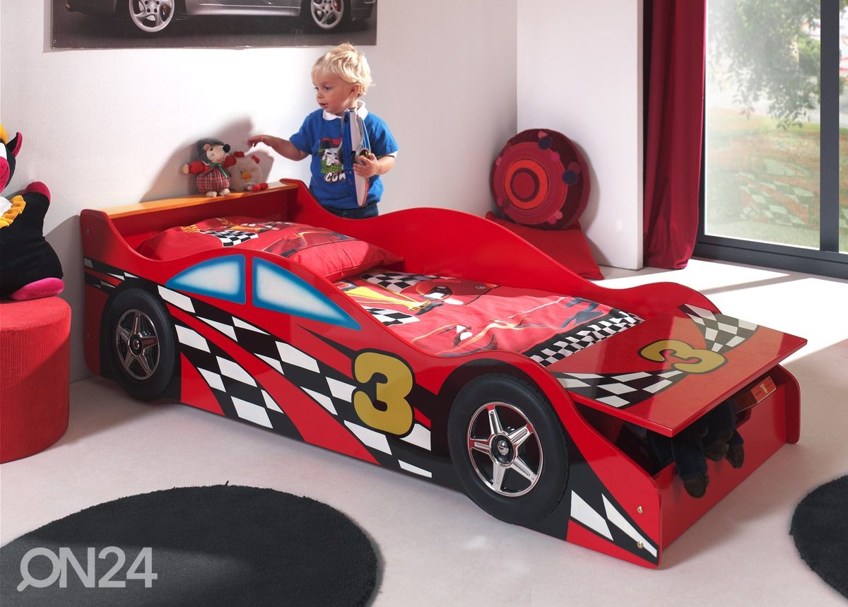 Voodi Race Car 70x140 cm suurendatud