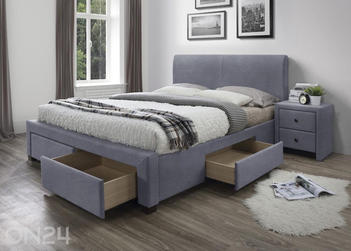 Voodi sahtlitega 160x200 cm suurendatud