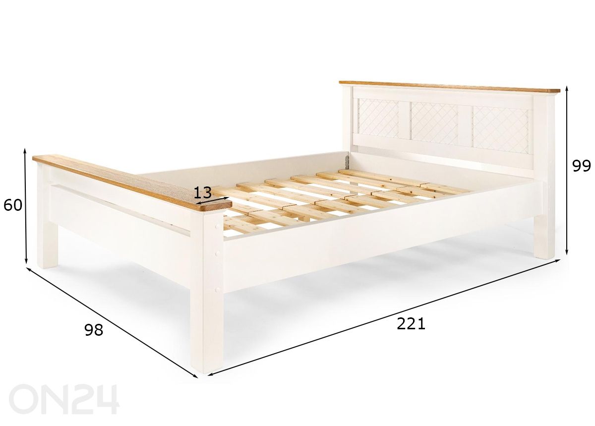 Voodi Tommy 80x200 cm suurendatud mõõdud