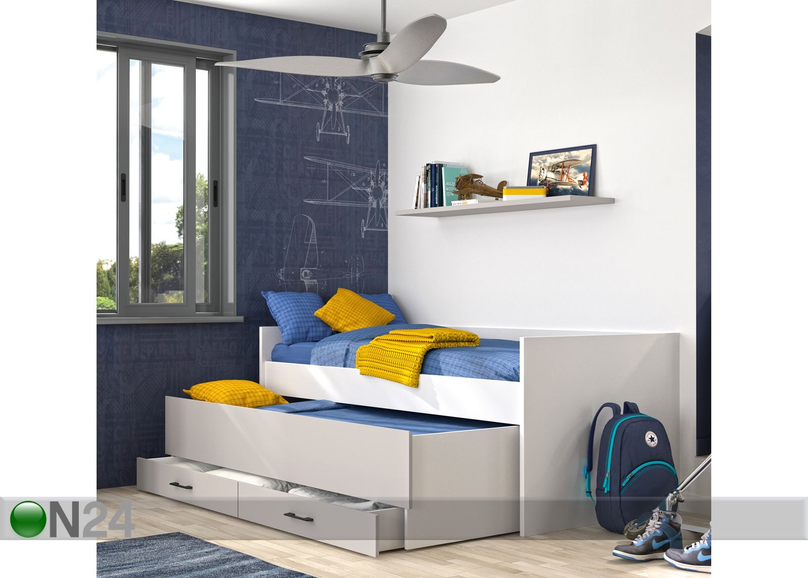 Voodi Ugo 90x200 cm suurendatud