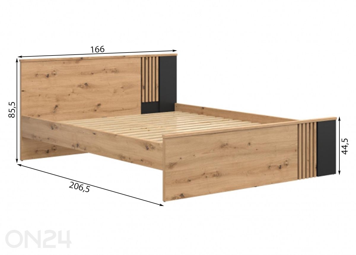 Voodi Vabres 160x200 cm suurendatud mõõdud