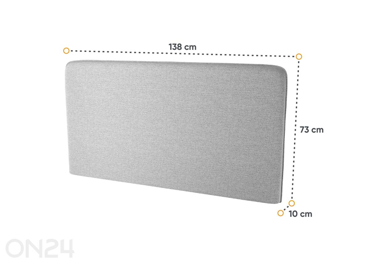 Voodipeats Lenart BED CONCEPT vertikaalsele kappvoodile 140x200 cm suurendatud mõõdud