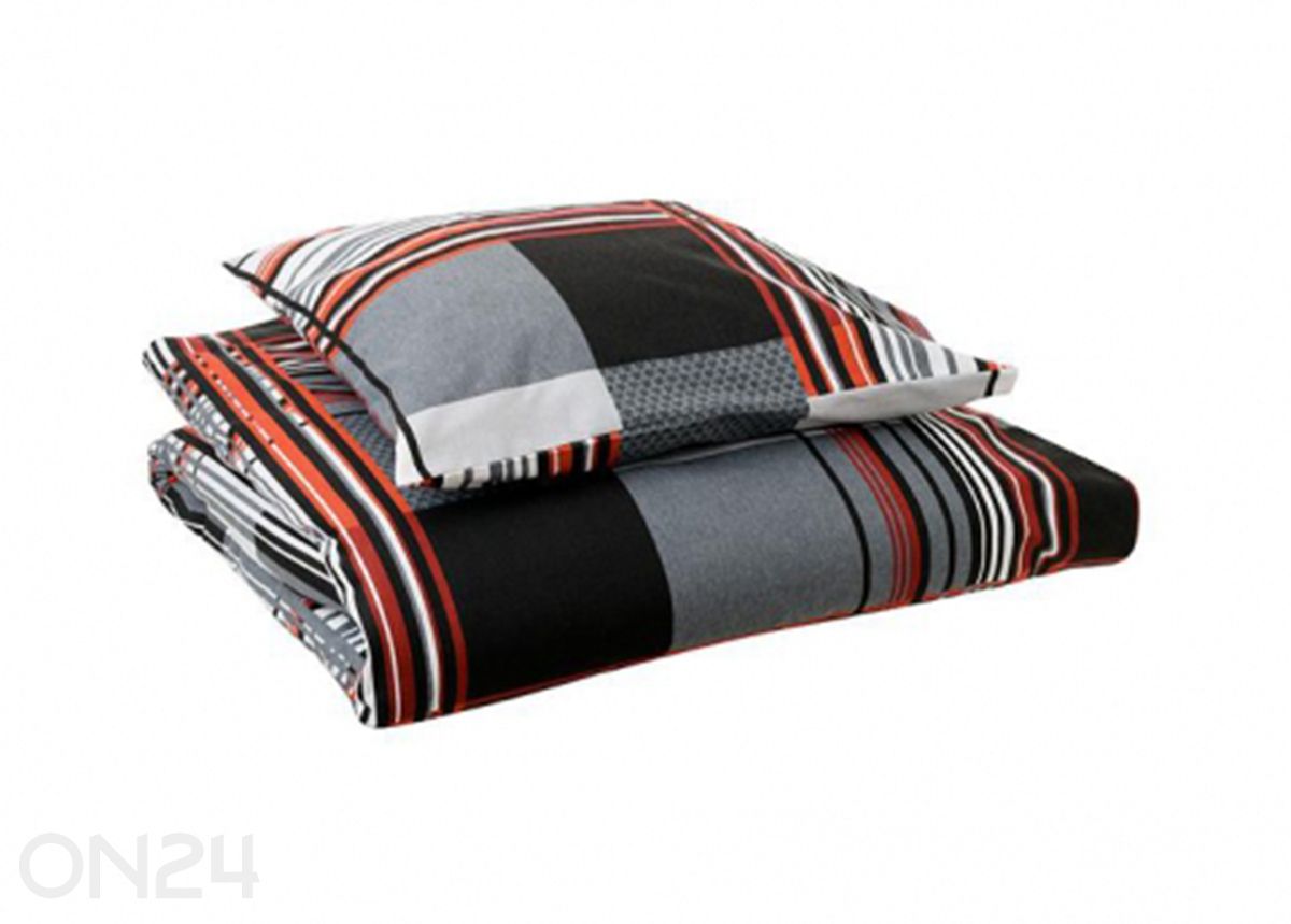 Voodipesu komplekt Black-Red 10319, tekikott 150x210 cm + padjapüür 50x60 cm suurendatud