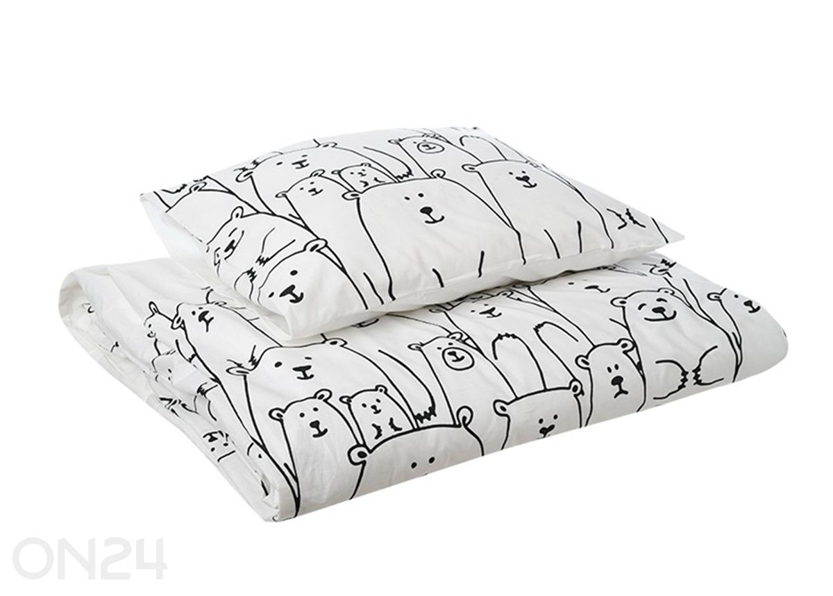 Voodipesu komplekt Karud, tekikott 110x140 cm + padjapüür 50x60 cm suurendatud