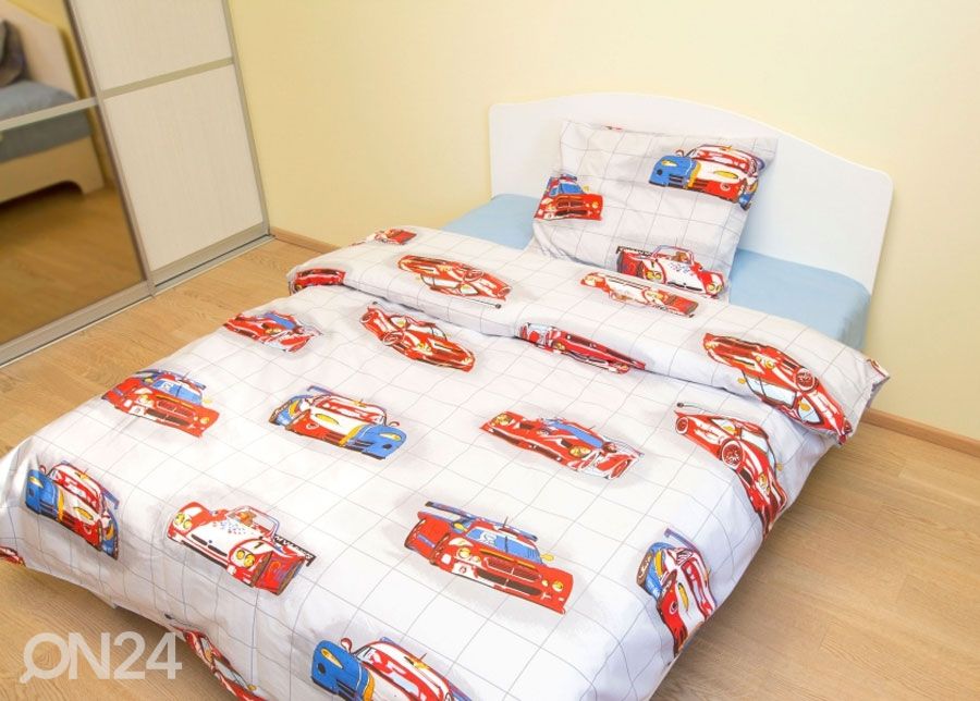 Voodipesu Racing Car 150x210 cm suurendatud
