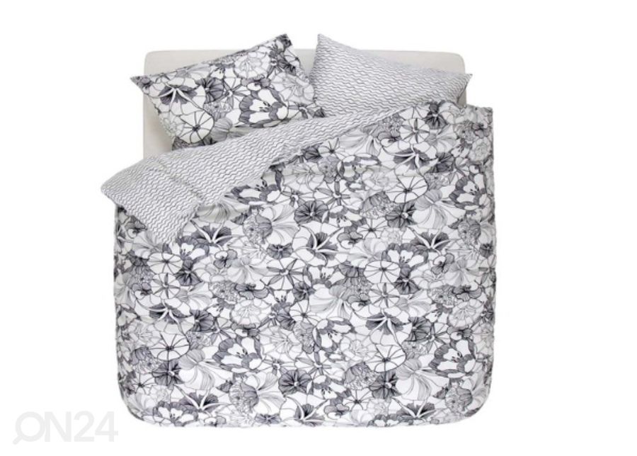 Voodipesukomplekt Mayla Black White 200x220 cm suurendatud