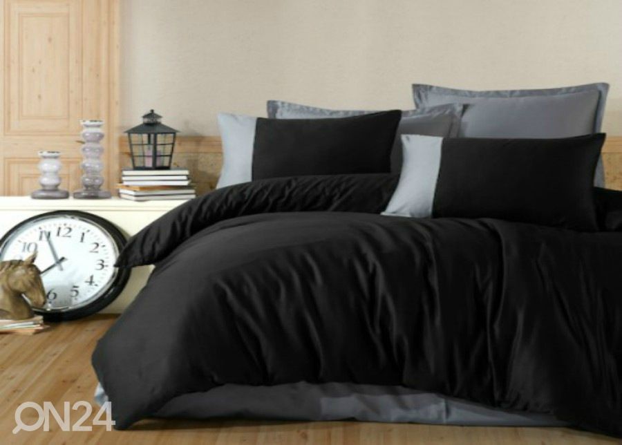 Voodipesukomplekt Pure V1 Black 200x220 cm suurendatud