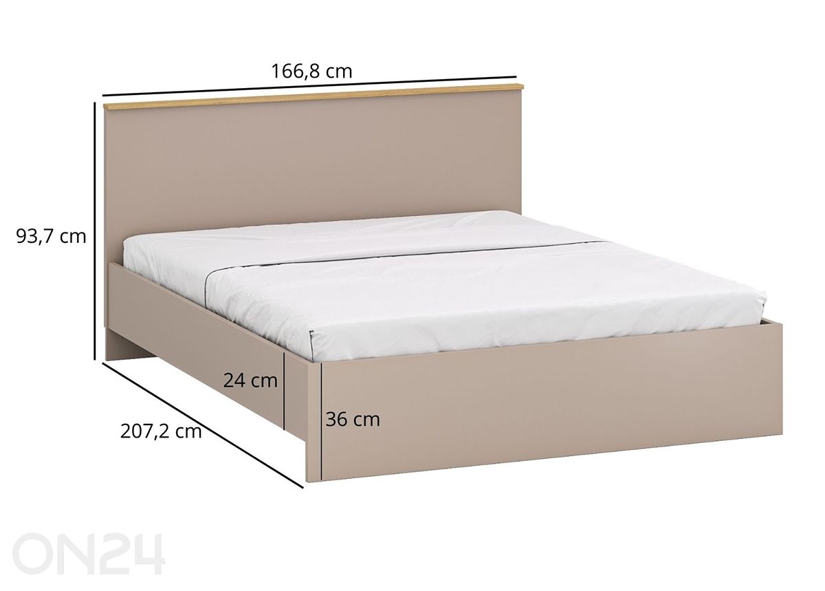 Voodiraam Idello 16x200 cm suurendatud mõõdud