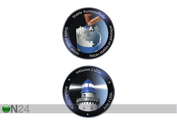 3D pimedas helendav pusle majakas 216 tk