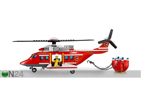 7206 Lego City tuletõrjehelikopter koos rekkaga