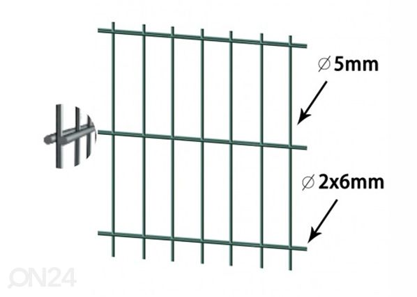 Aiapaneel 2D RAL6005, 6/5/6 mm 103x250 cm