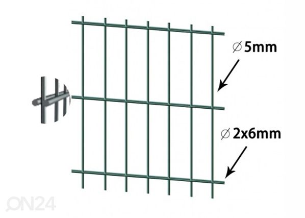 Aiapaneel 2D RAL6005, 6/5/6 mm 203x250 cm