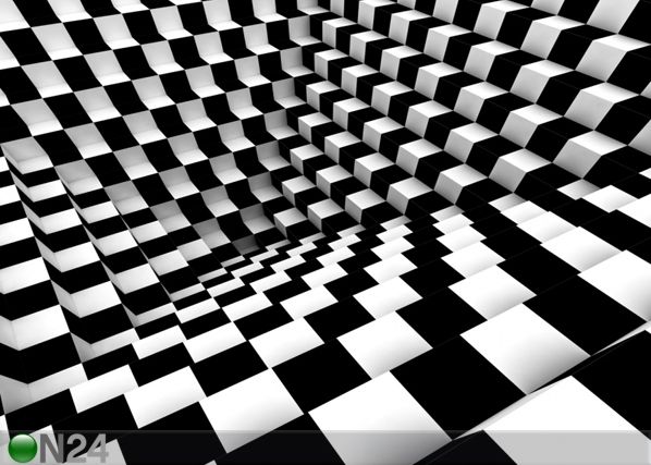 Fliis-fototapeet Black and white dice 360x270 cm