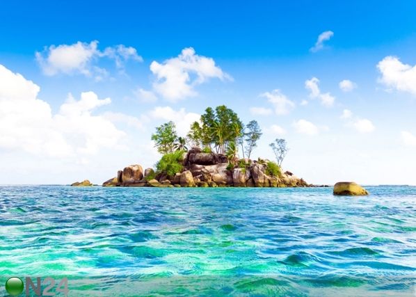 Fliis-fototapeet Island in the sea 360x270 cm