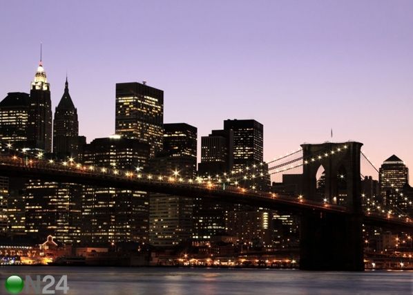 Fliis-fototapeet Manhattan night 360x270 cm