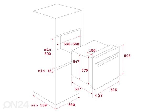 Integreeritav ahi Teka Urban Colors