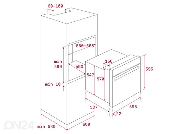 Integreeritav ahi Teka Urban Colors HLB8600LB