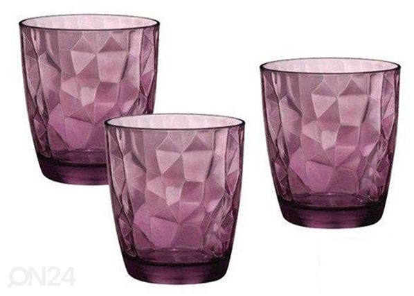 Joogiklaas Diamond lilla 39 cl, 3 tk