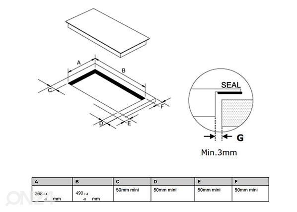 Keraamiline pliidiplaat Scandomestic Domino K30