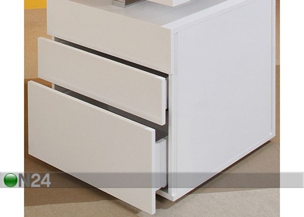 Kirjutuslaud 70x140 cm, valge kõrgläige