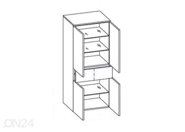 Kõrge vannitoakapp 328