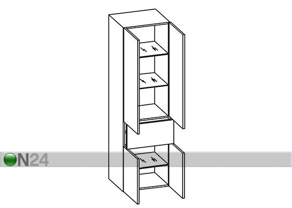 Kõrge vannitoakapp 359